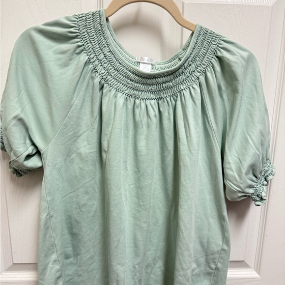 Lake Pajamas Smocked Neck Pajama Top - Picture 2 of 10